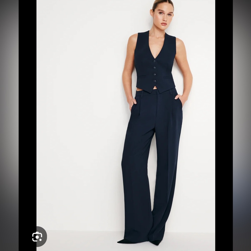 Good American Luxe Suiting Column Trouser
